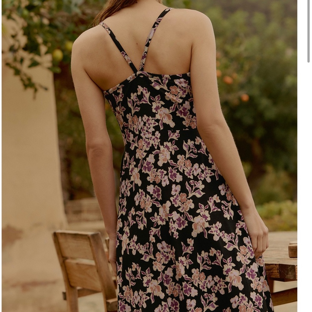 Floral Black Dress
